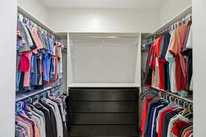 View of walk in closet