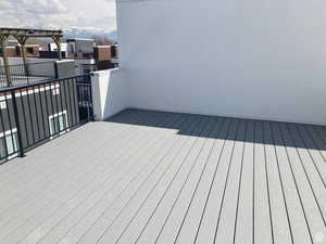 View of wooden terrace