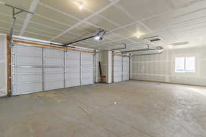 Interior third car garage