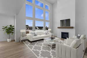 Staged photo showing various finish options