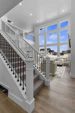 Staged photo showing various finish options