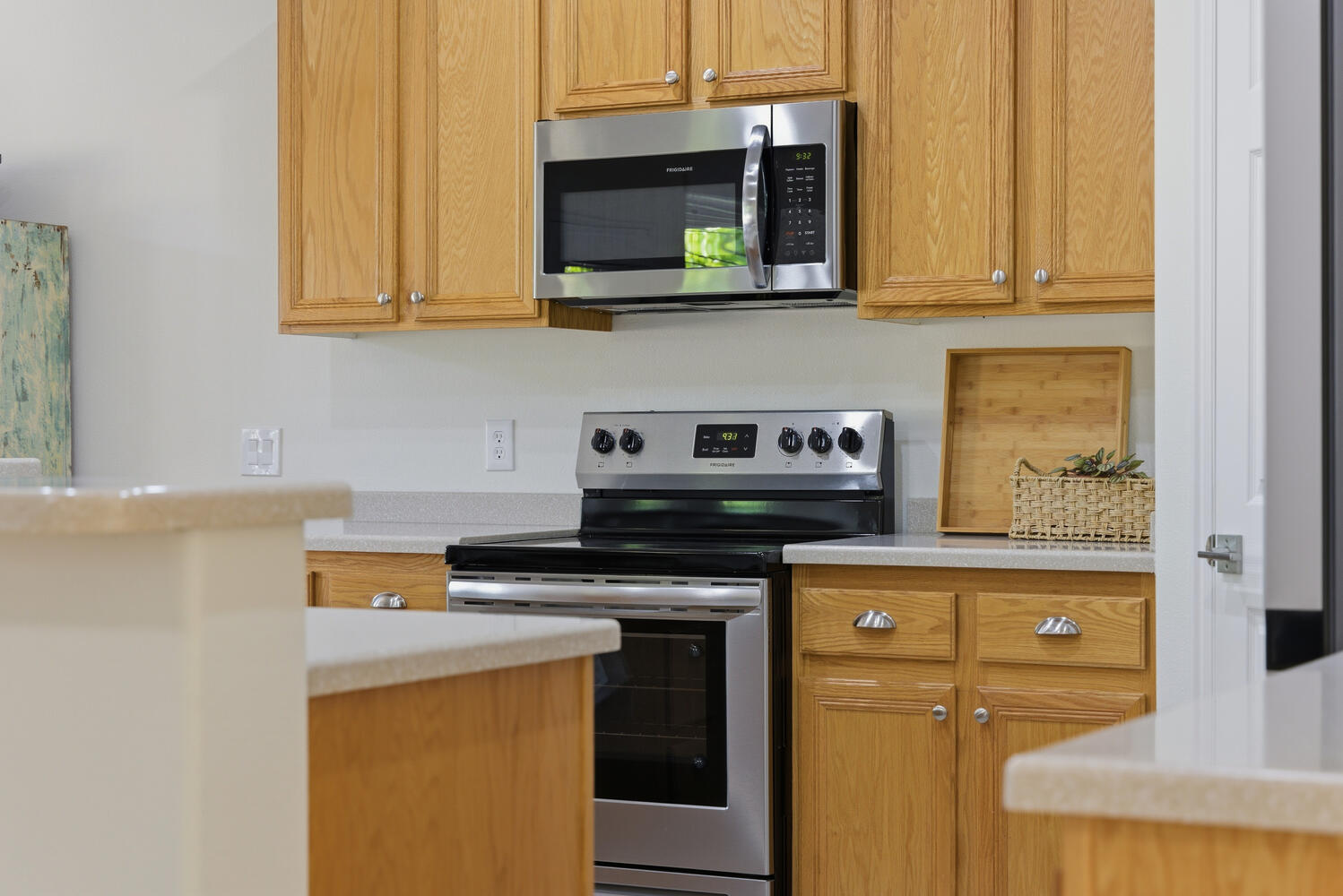 Kitchen with stainless steel appliances