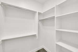 View of walk in closet