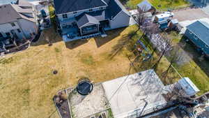 Back yard, .5 acre Sports Court