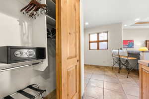 Studio side of home (Primary closet)