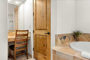 Studio side of home (Primary bath vanity)