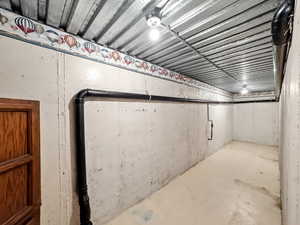 View of unfinished below grade area: Cold Storage