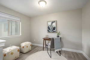 Loft area at the top of the stairs.