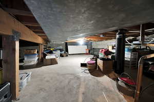 View of unfinished basement