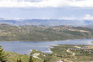 Water view with a mountainous background