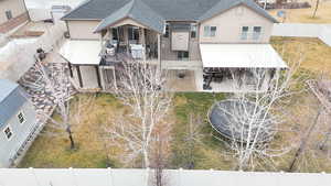 View from above of property