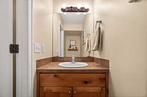Bathroom featuring vanity