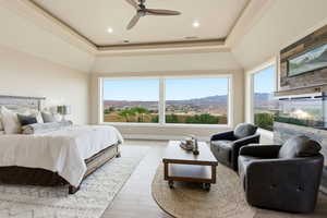 Primary Bedrooms with View and Fireplace