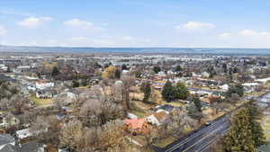 Aerial view of residential area