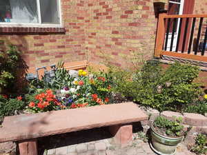 Exterior view of brick siding