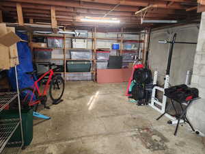 View of additional storage space in garage