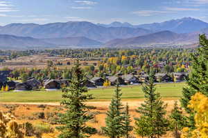 Mountain view with nearby suburban area