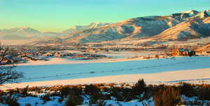 Water view with a mountainous background