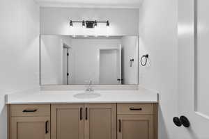 Bathroom featuring vanity