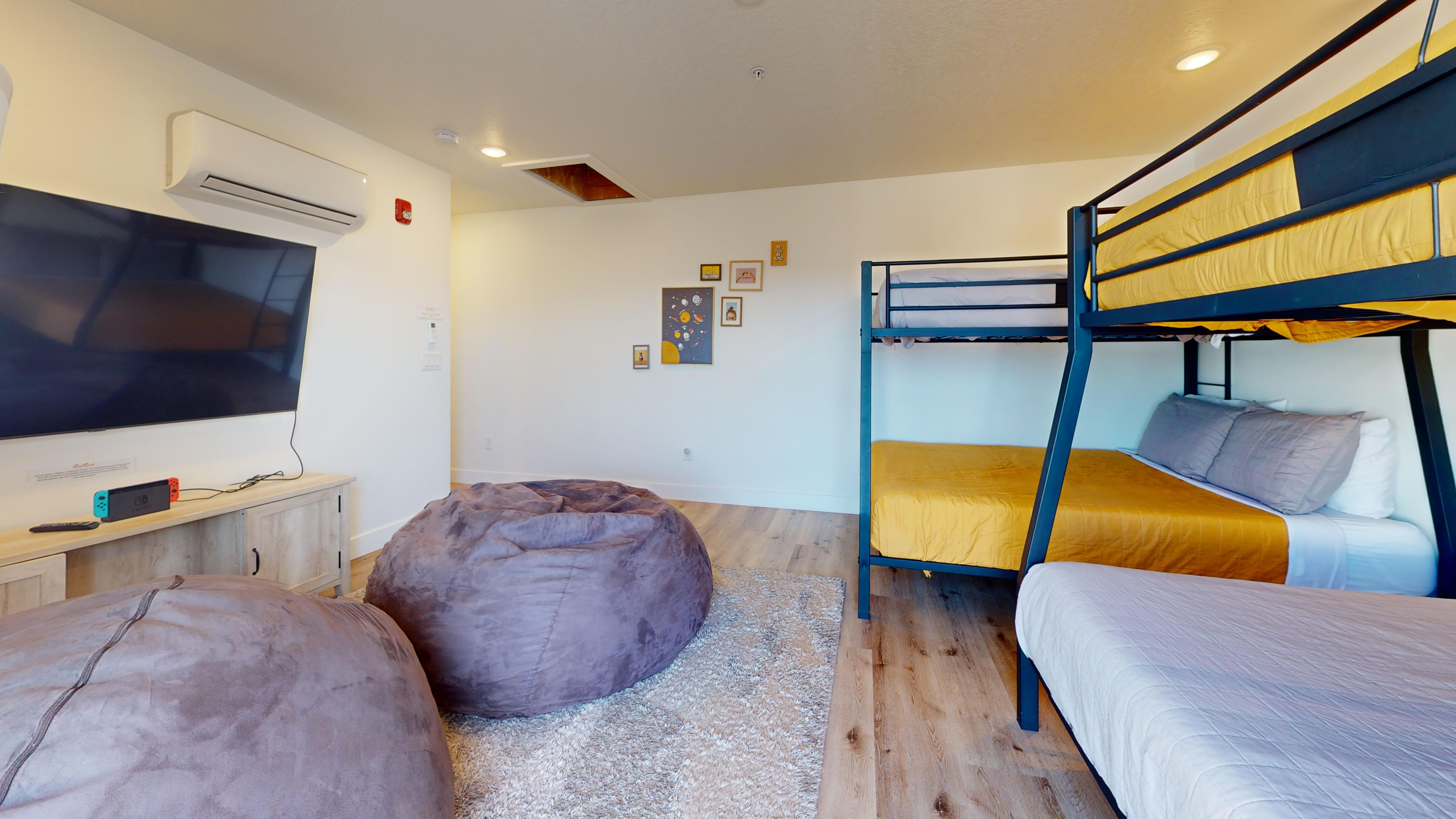 Bedroom featuring wood finished floors and recessed lighting
