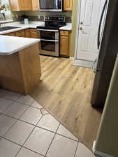 Kitchen featuring new flooring