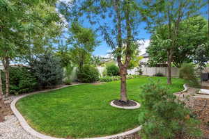 Fully landscaped and fenced yard