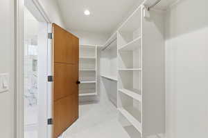 View of walk in closet