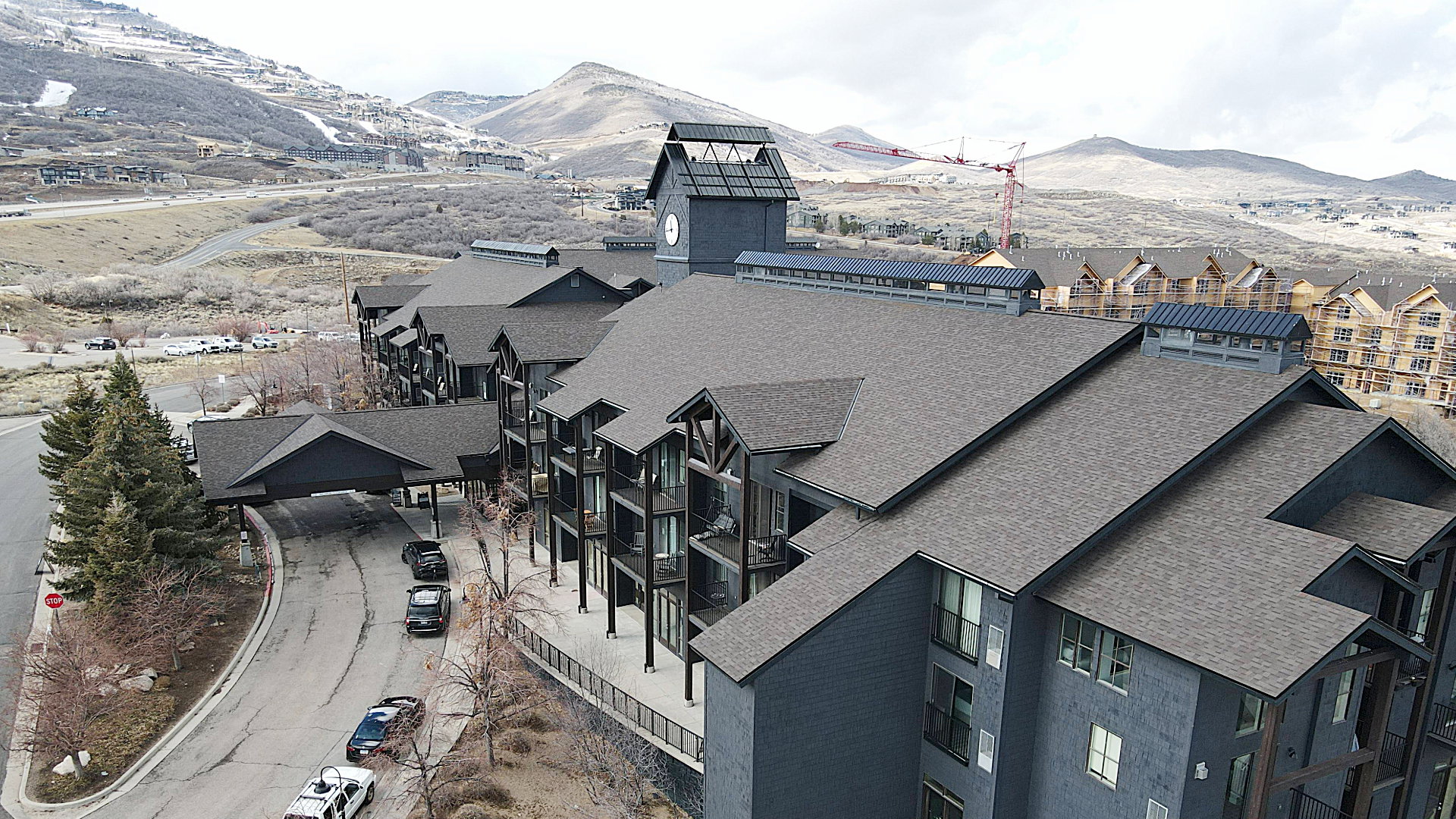 Drone / aerial view of mountains