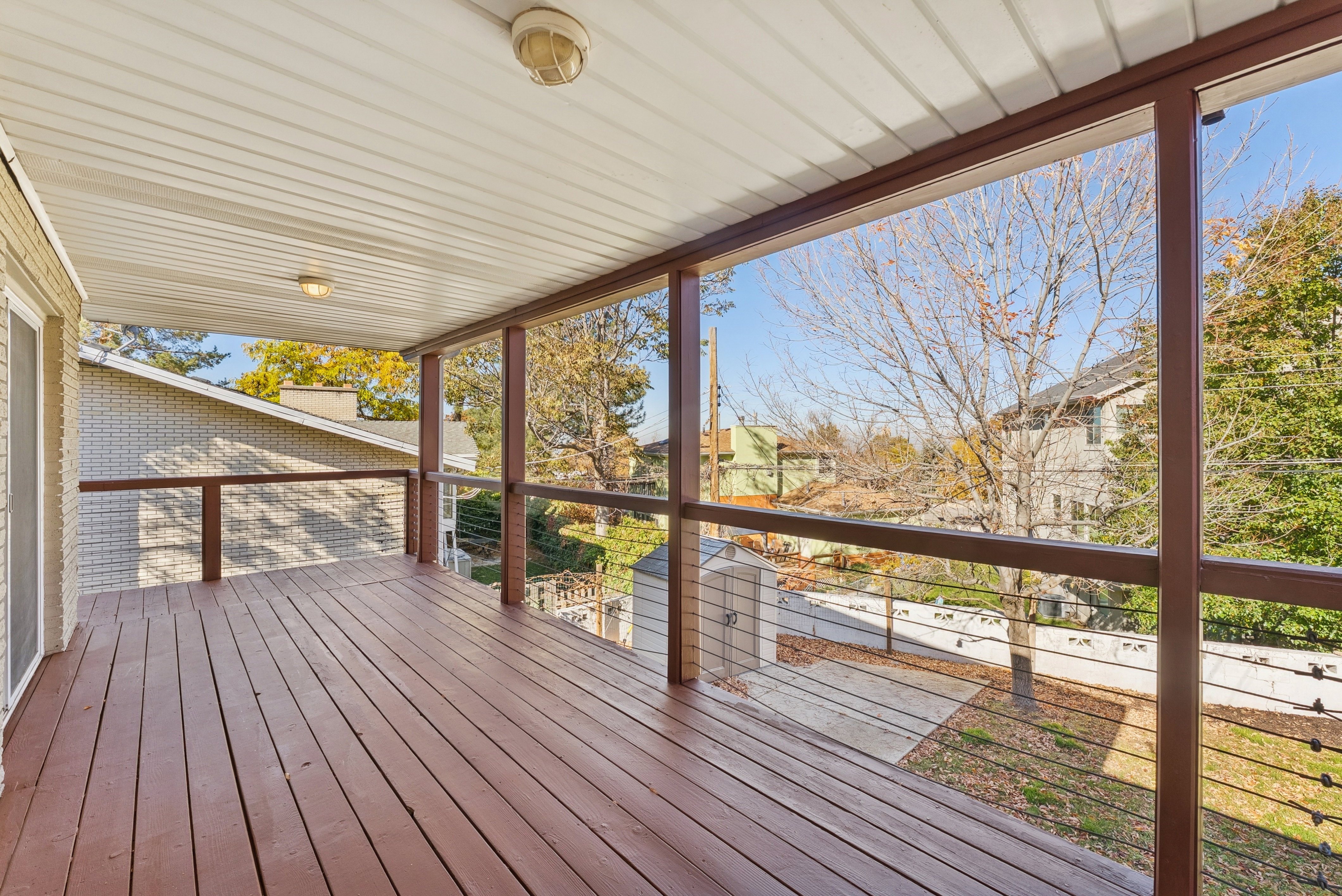 View of wooden deck