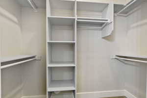 View of walk in closet