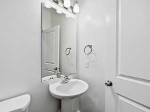 Half bath with toilet