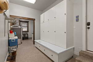 Mudroom off garage