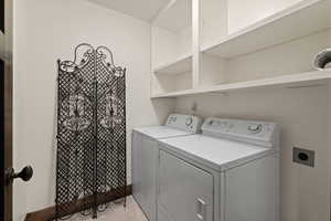 Laundry room in the basement
