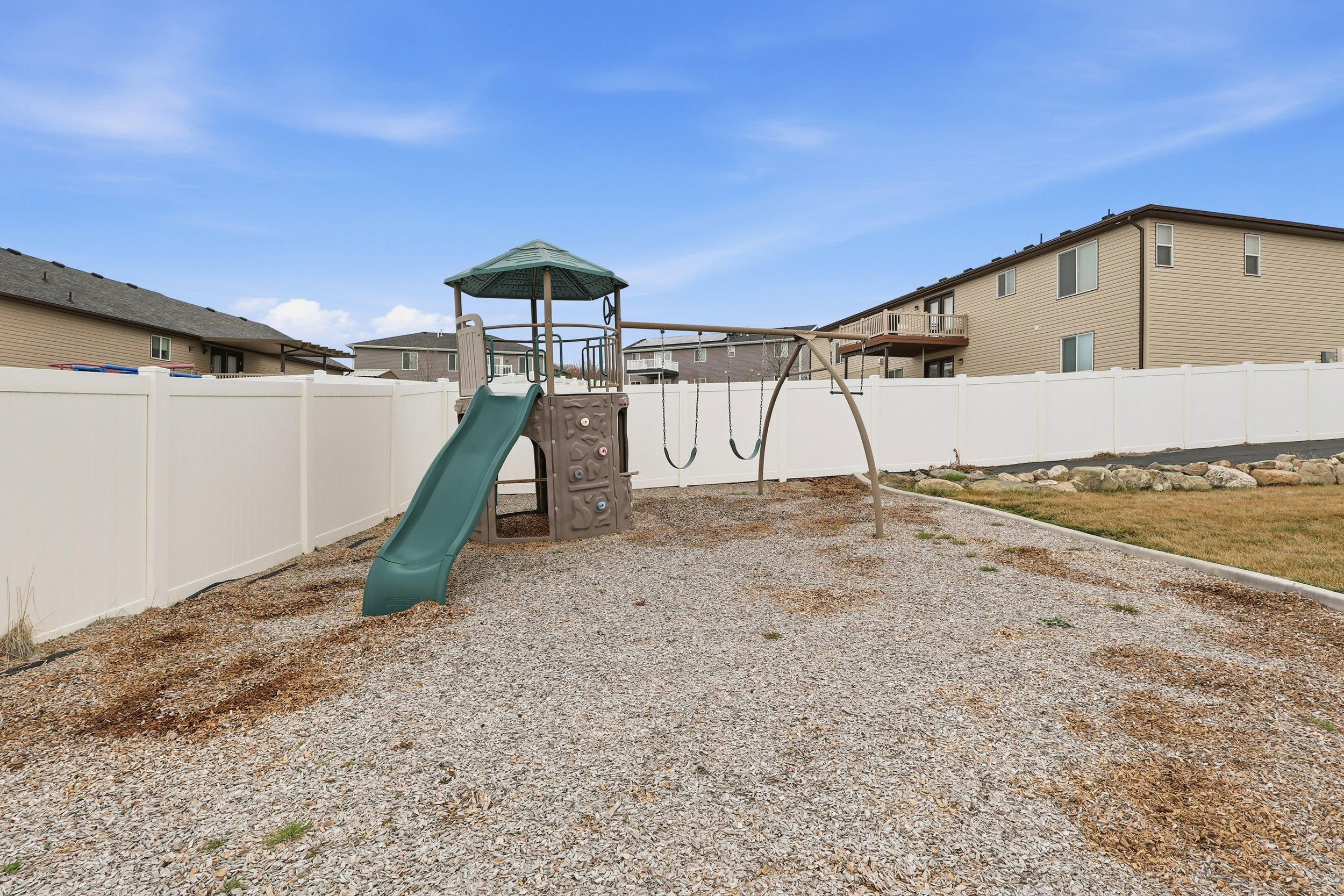 View of community jungle gym