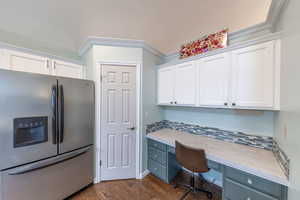 Kitchen desk space & pantry