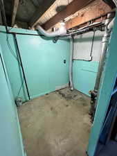 View of unfinished below grade area