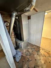 Interior space with heating unit