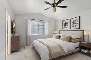 Virtually Staged Primary Bedroom