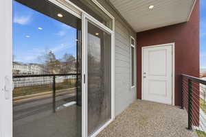 Outside storage room off of the patio