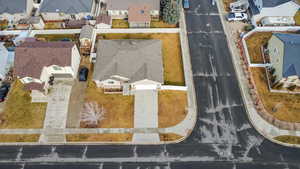 Aerial view of residential area
