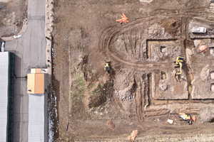 Aerial view of property and surrounding area