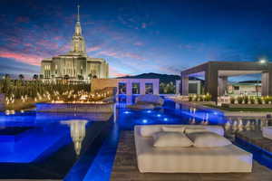 Outdoor pool featuring a patio area