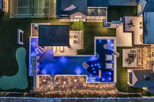 Bird's eye view of a pool