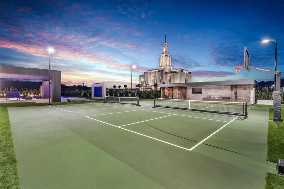 View of tennis court