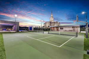 View of tennis court