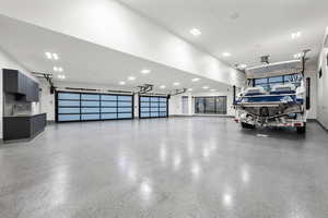 Garage featuring a sink