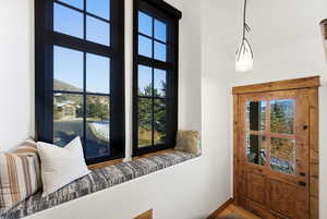 Foyer with baseboards