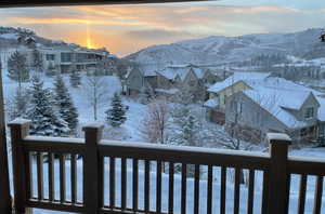View of mountain background with nearby suburban area