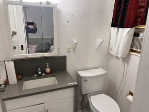 Bathroom featuring toilet and vanity