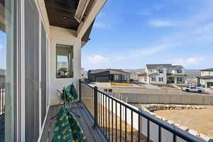 Balcony featuring a residential view